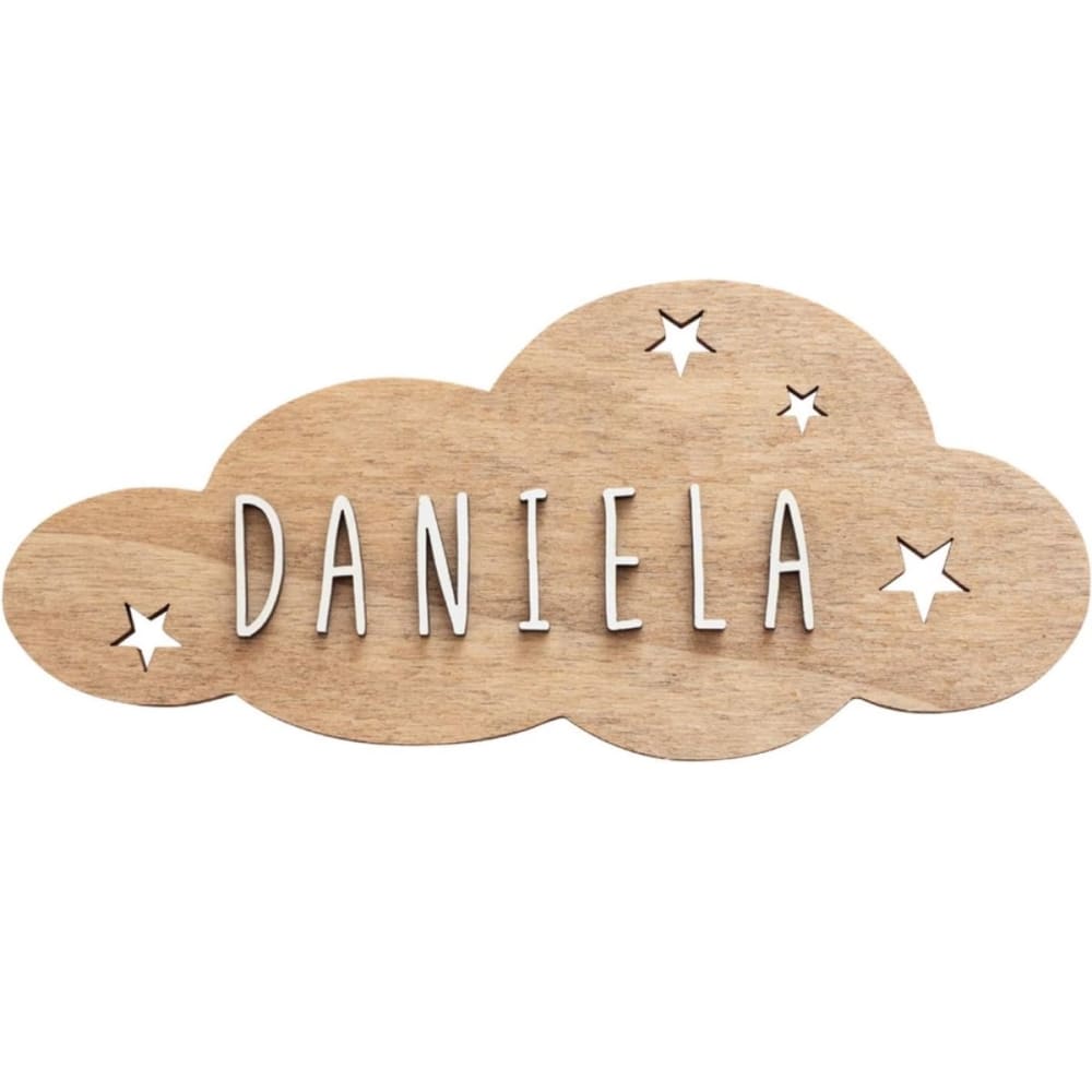 Plaque décorative personnalisable - nuage