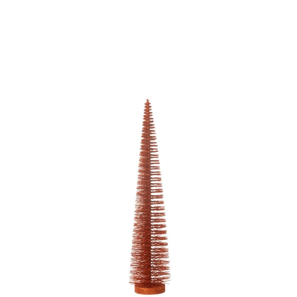 Sapin de Noël à paillettes en plastique cuivre 10x10x39 cm - Maisons du Monde