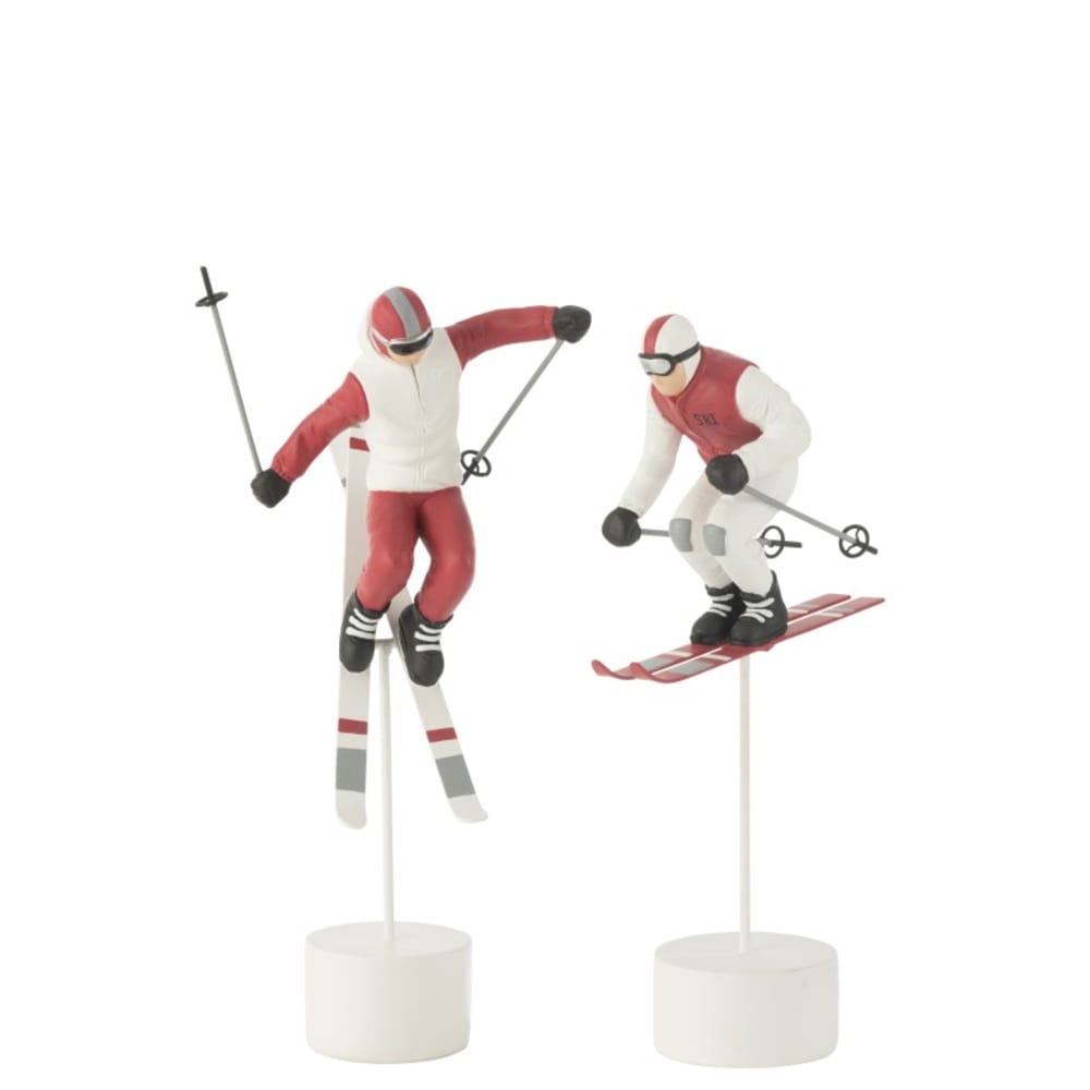 skieurs en polyrésine