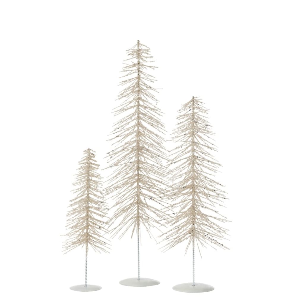 Sapin de Noël à paillettes en plastique argenté 18x18x58 cm - Maisons du Monde
