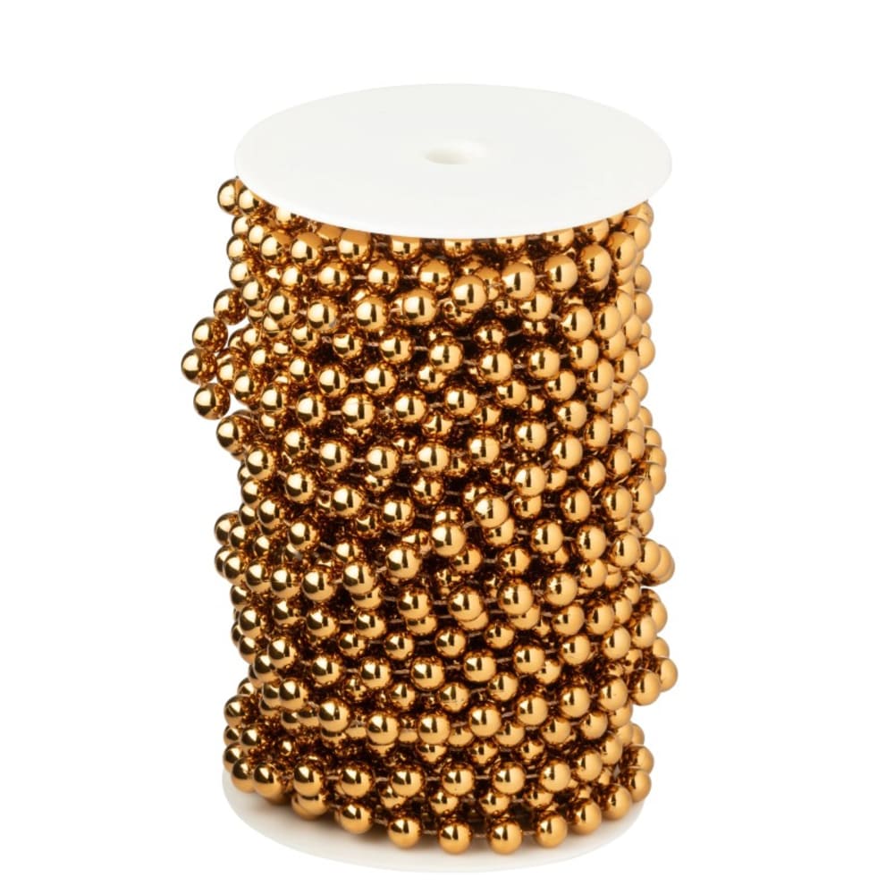 Guirlande perles en rouleau en plastique marron 20 m