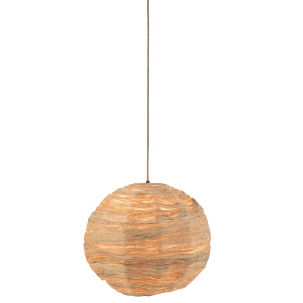 Suspension boule en bois naturel 50x50x45cm — vue 4