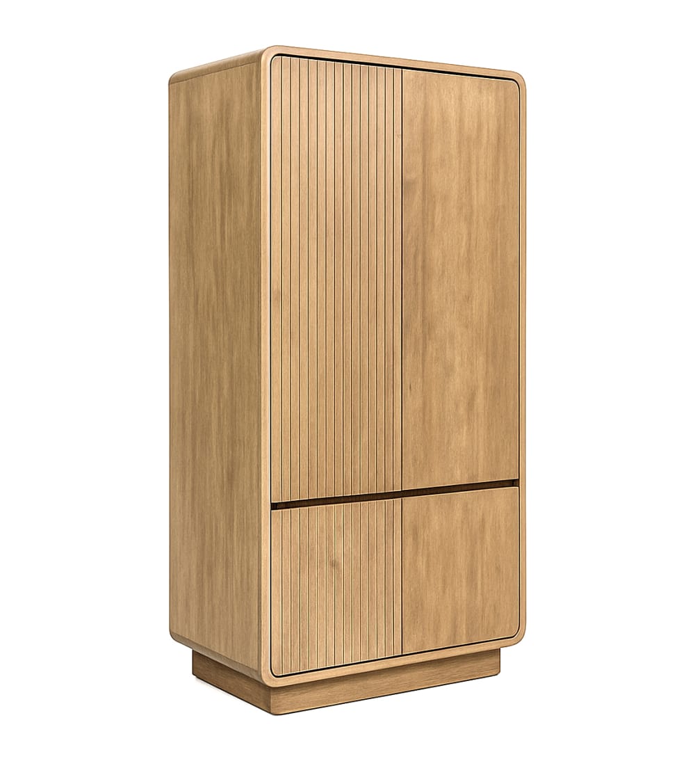 MOYCOR Schrank aus Teakholz, H. 190 cm, beige - -
