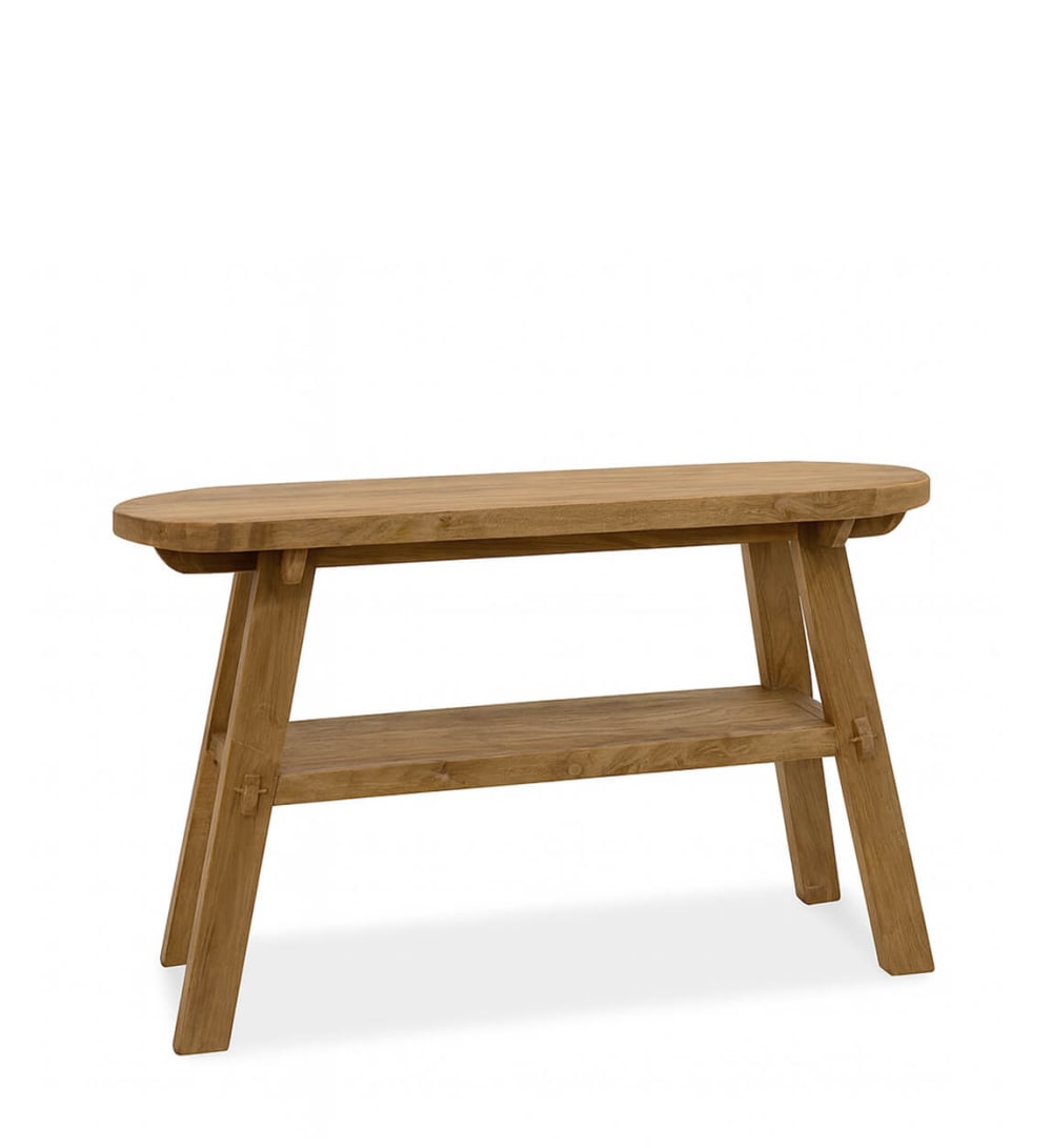 Console en bois marron L 120 cm