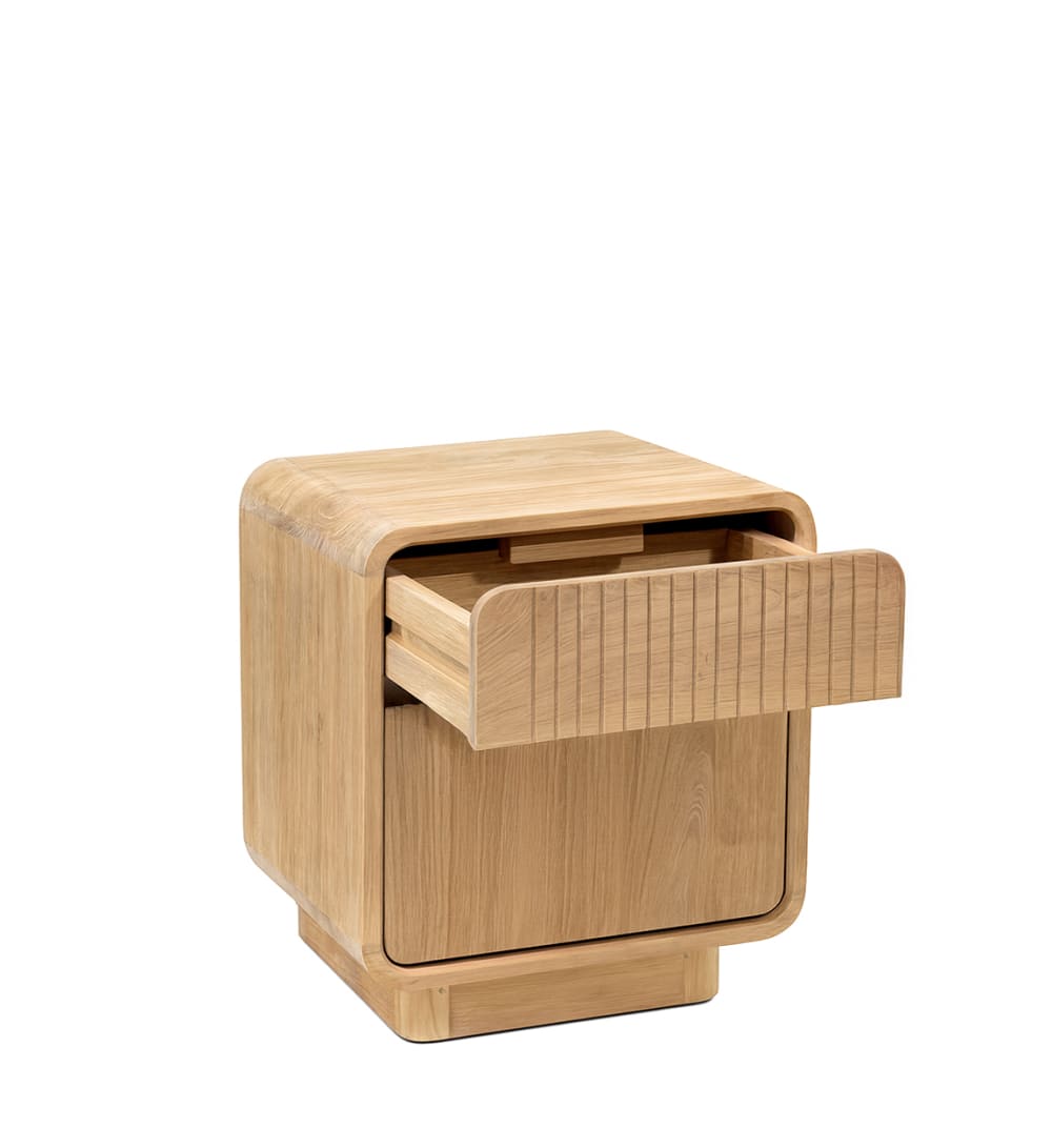Nachttisch aus Holz, 45x40x55 cm, beige - Maisons Du Monde