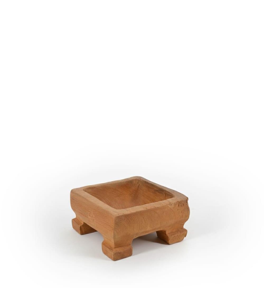 Bol décoratif en bois beige