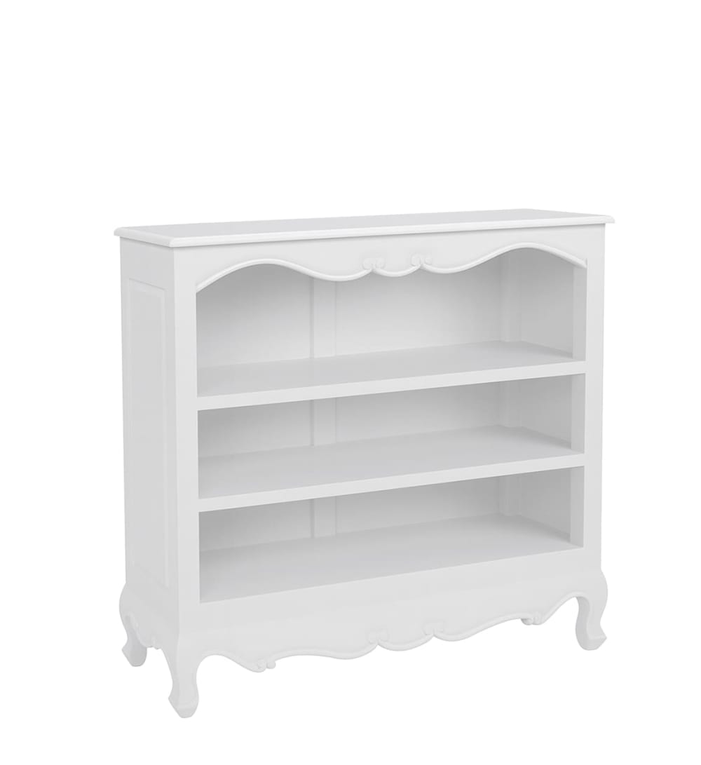 MOYCOR Niedriges Bücherregal aus Holz, L 110 cm, weiß - Holz