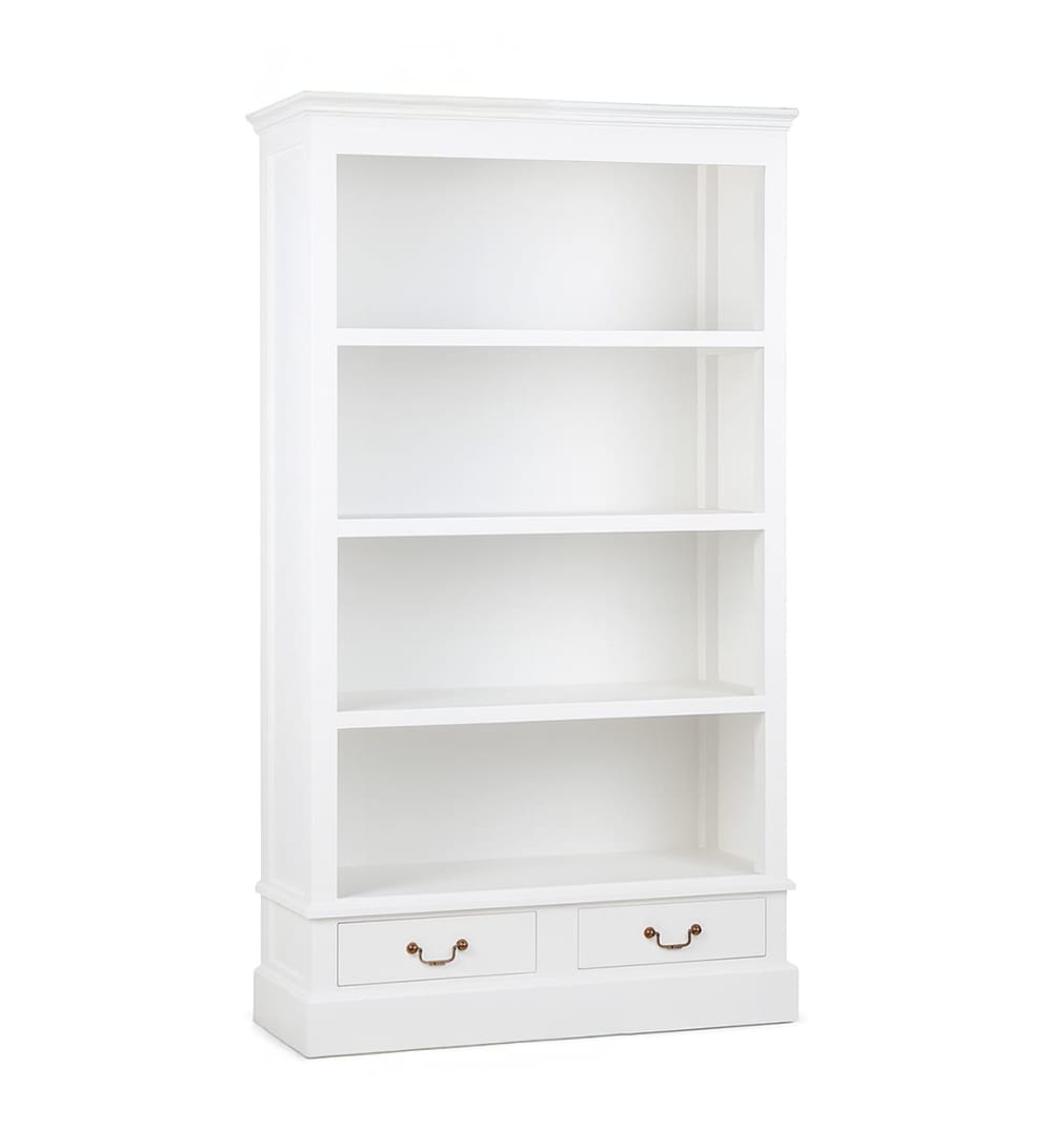 Bibliothèque en bois blanc H 180 cm