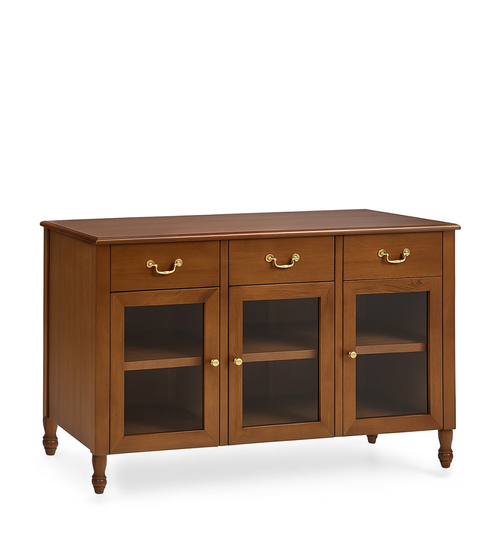 Buffet en bois marron L 140 cm