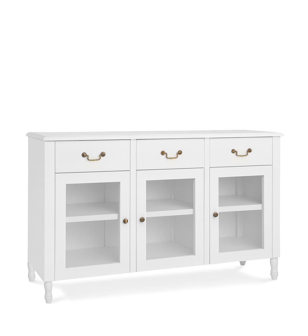 Buffet en bois blanc L 140 cm