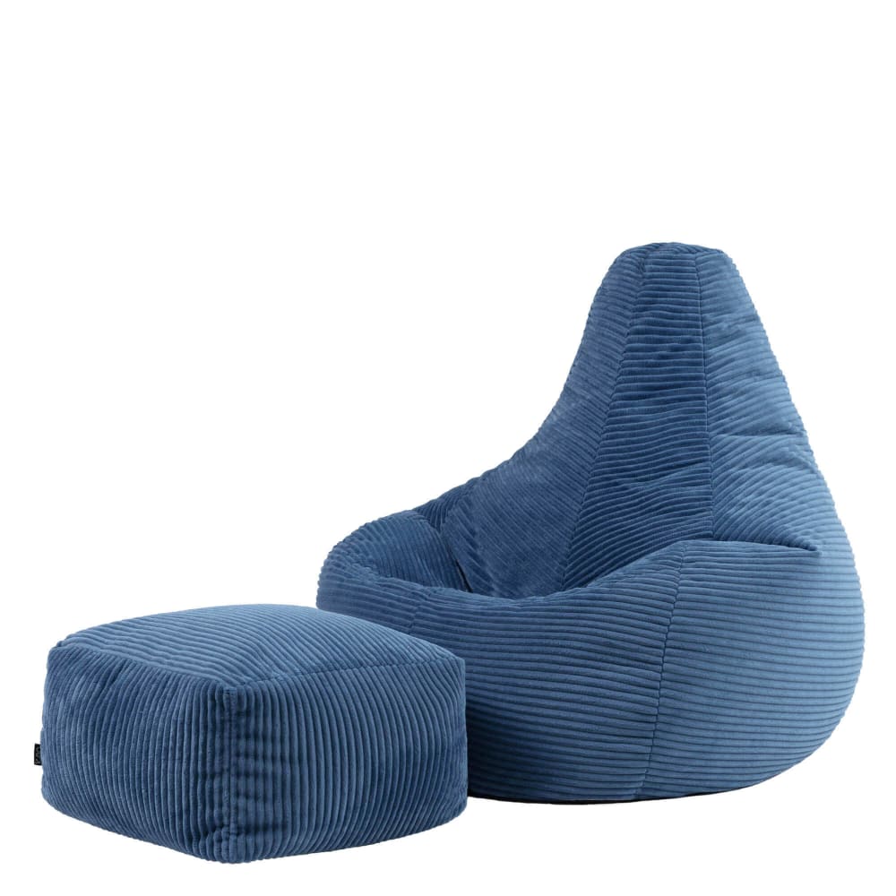 Pouf poire à dossier - jean