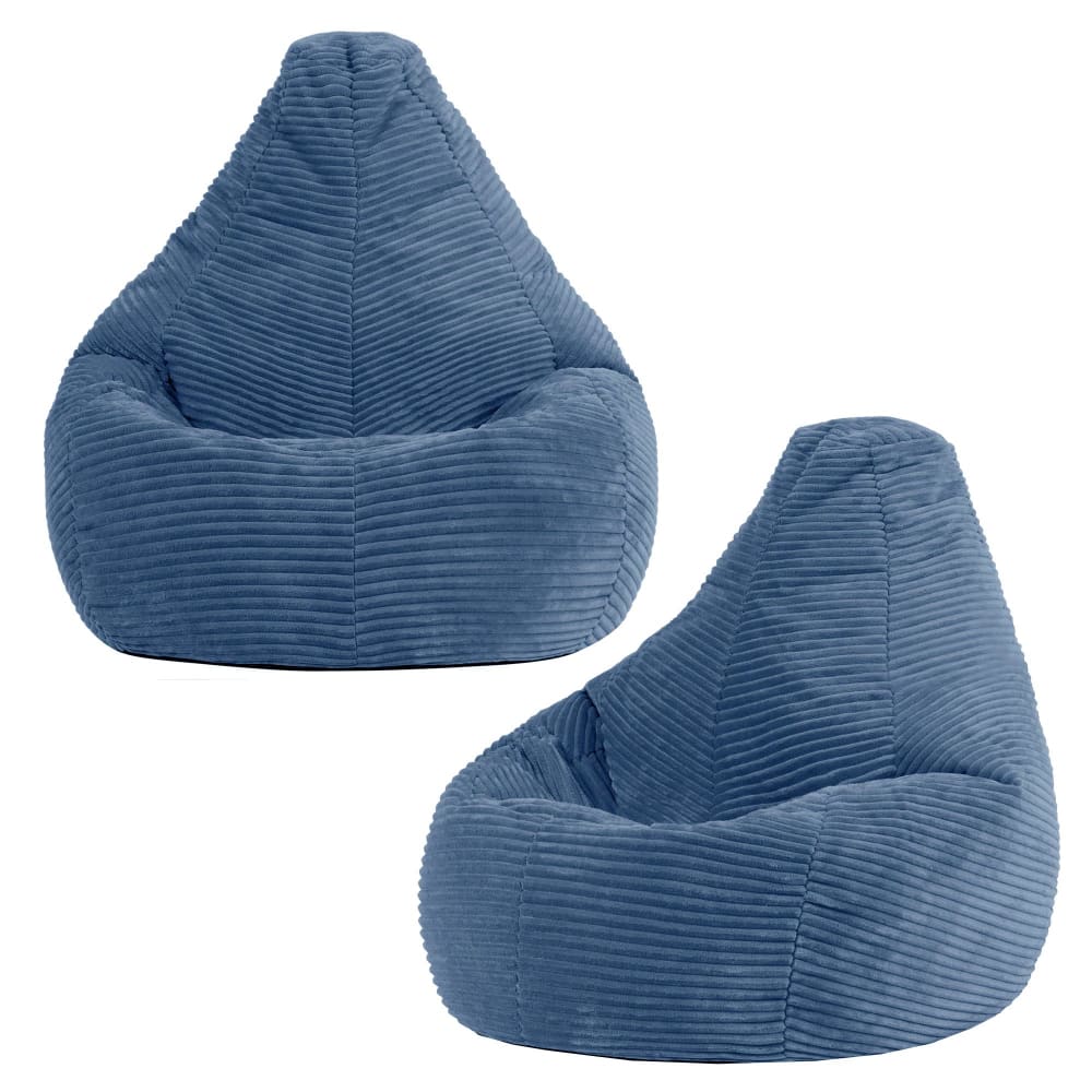 Lot de 2 poufs poire - jean
