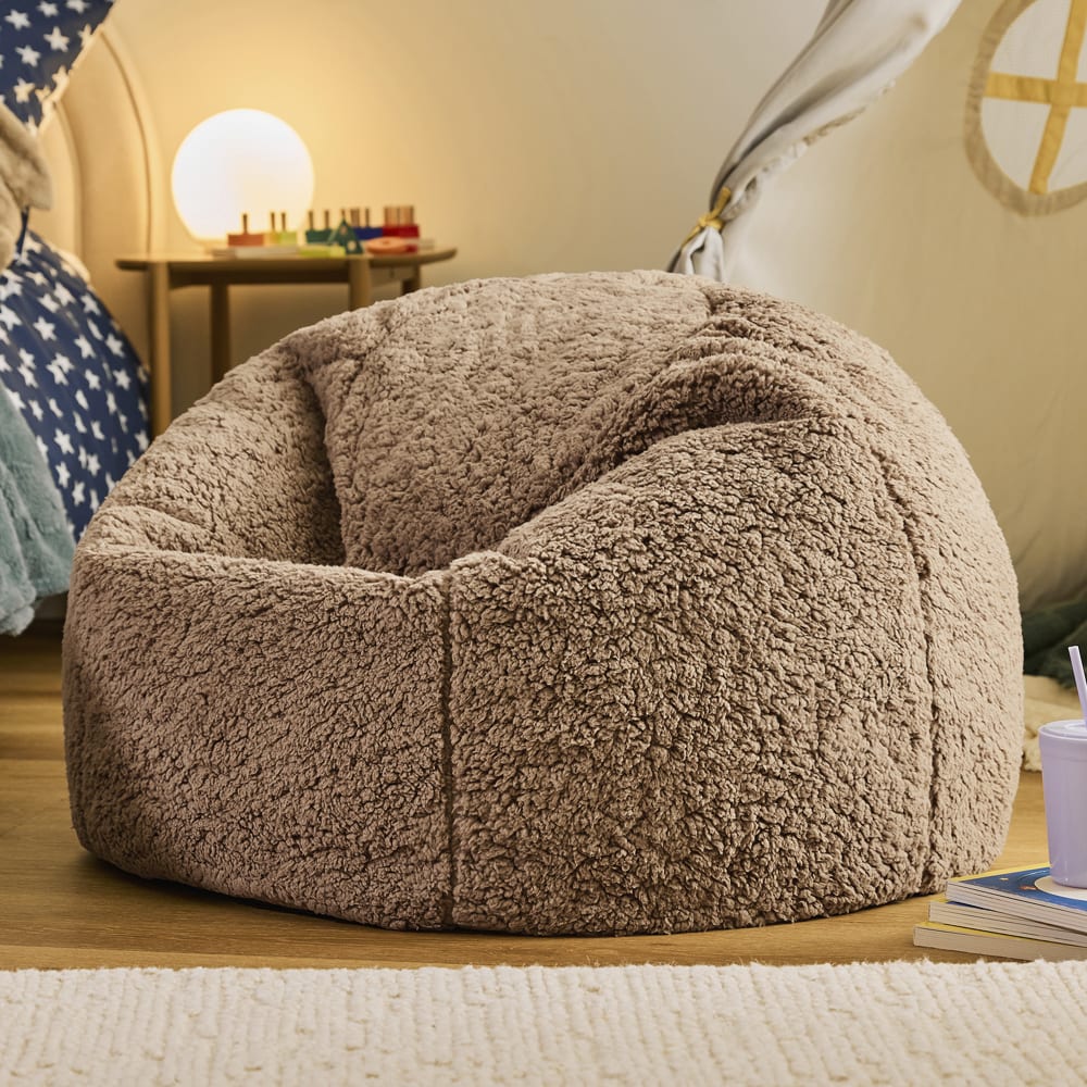 Icon Klassischer Sitzsack-Sessel für Kinder aus Fleece, Mokkabraun style modern Fleece Jugendliche