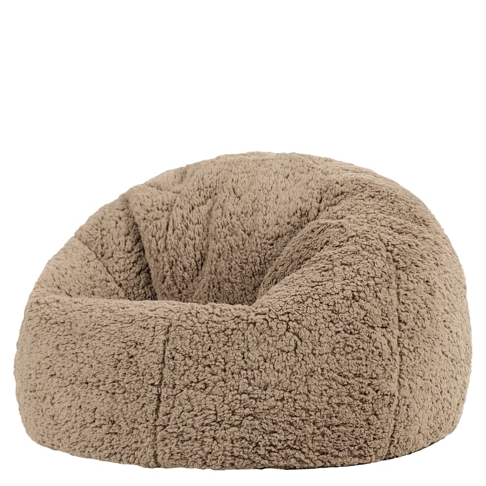 Klassischer Sitzsack-Sessel für Kinder aus Fleece, Mokkabraun -