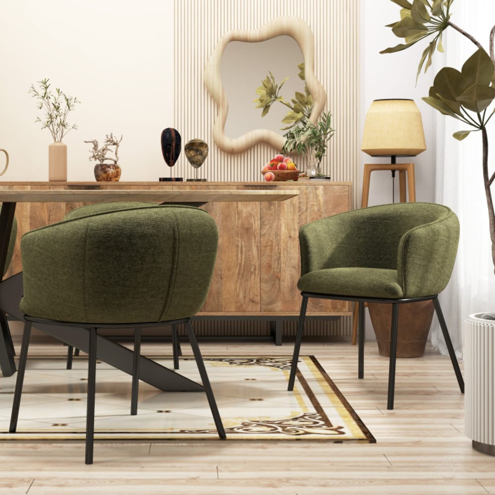 Tischsessel aus Stoff Luxury Kaki - Maisons Du Monde