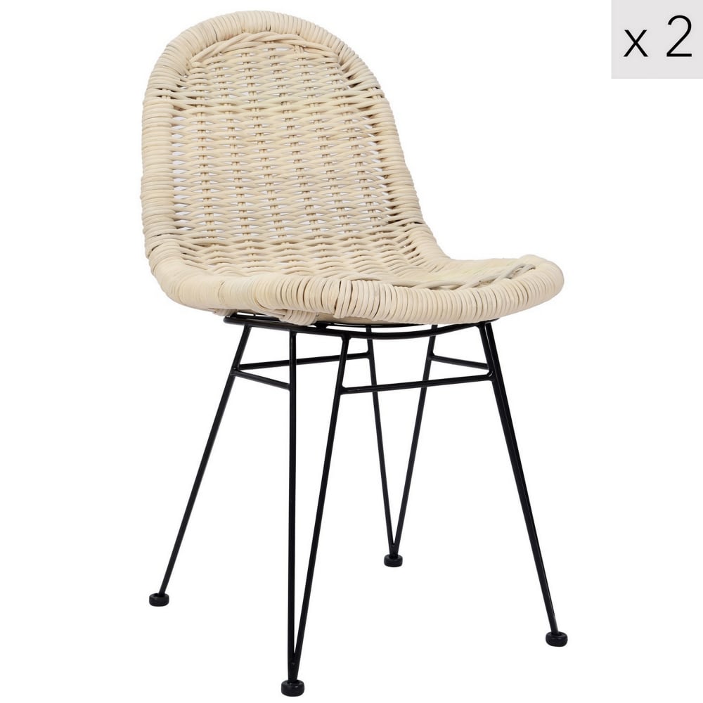 Lot 2 chaises salle - boheme