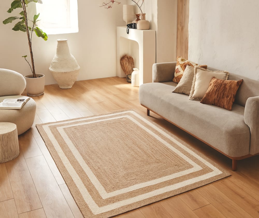 NORDLYS Rechteckig Teppich aus natürlicher Jute Braun 120 x 80 cm Braun