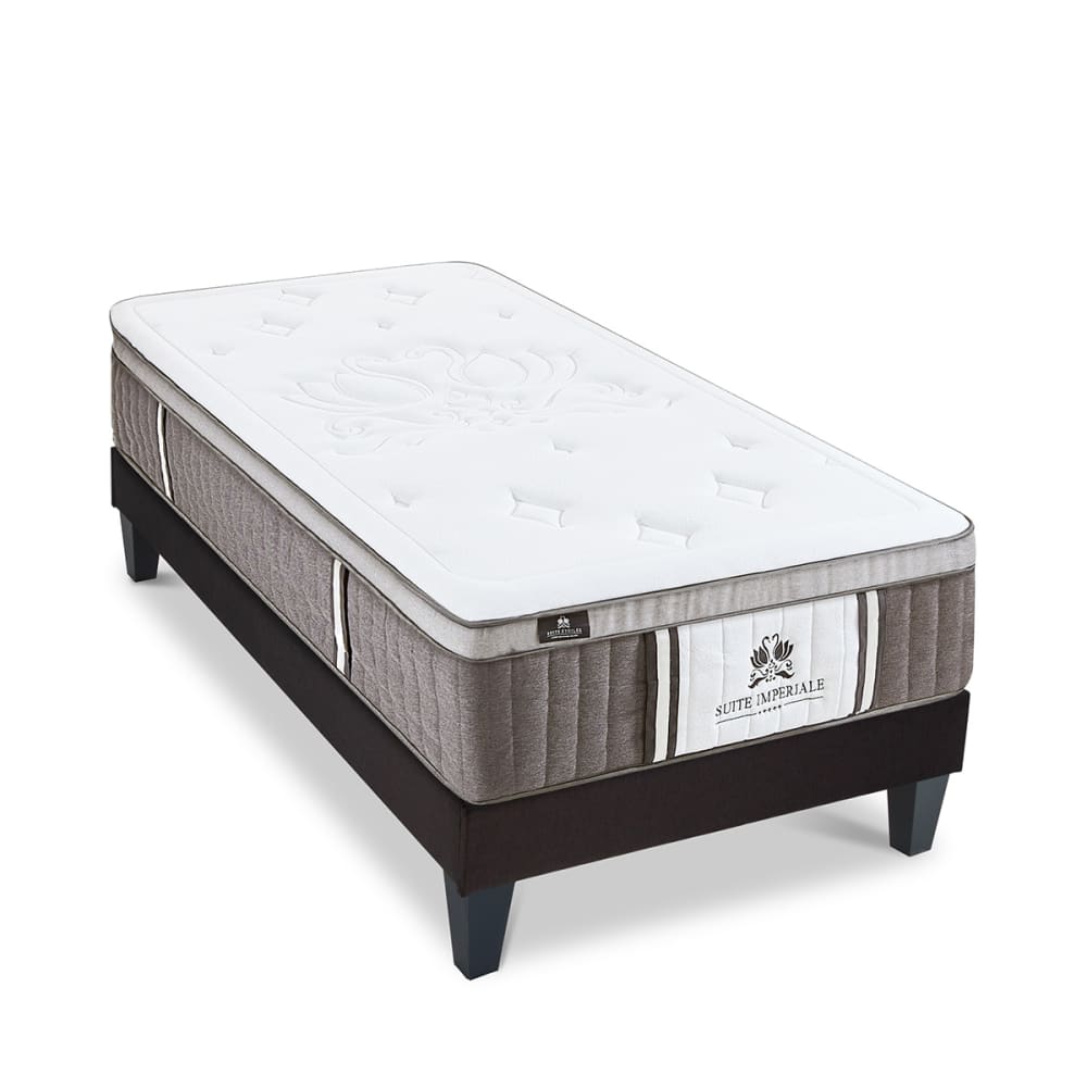 Ensemble matelas sommier bois 90x200