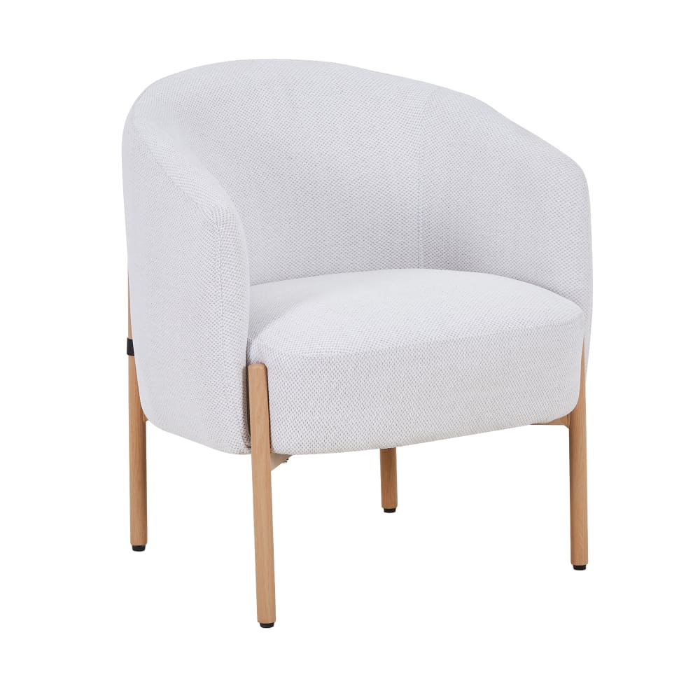 fauteuil en tissu blanc