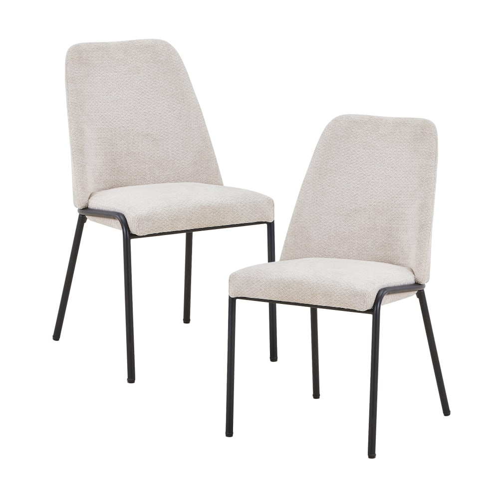 Lot de 2 chaises en tissu
