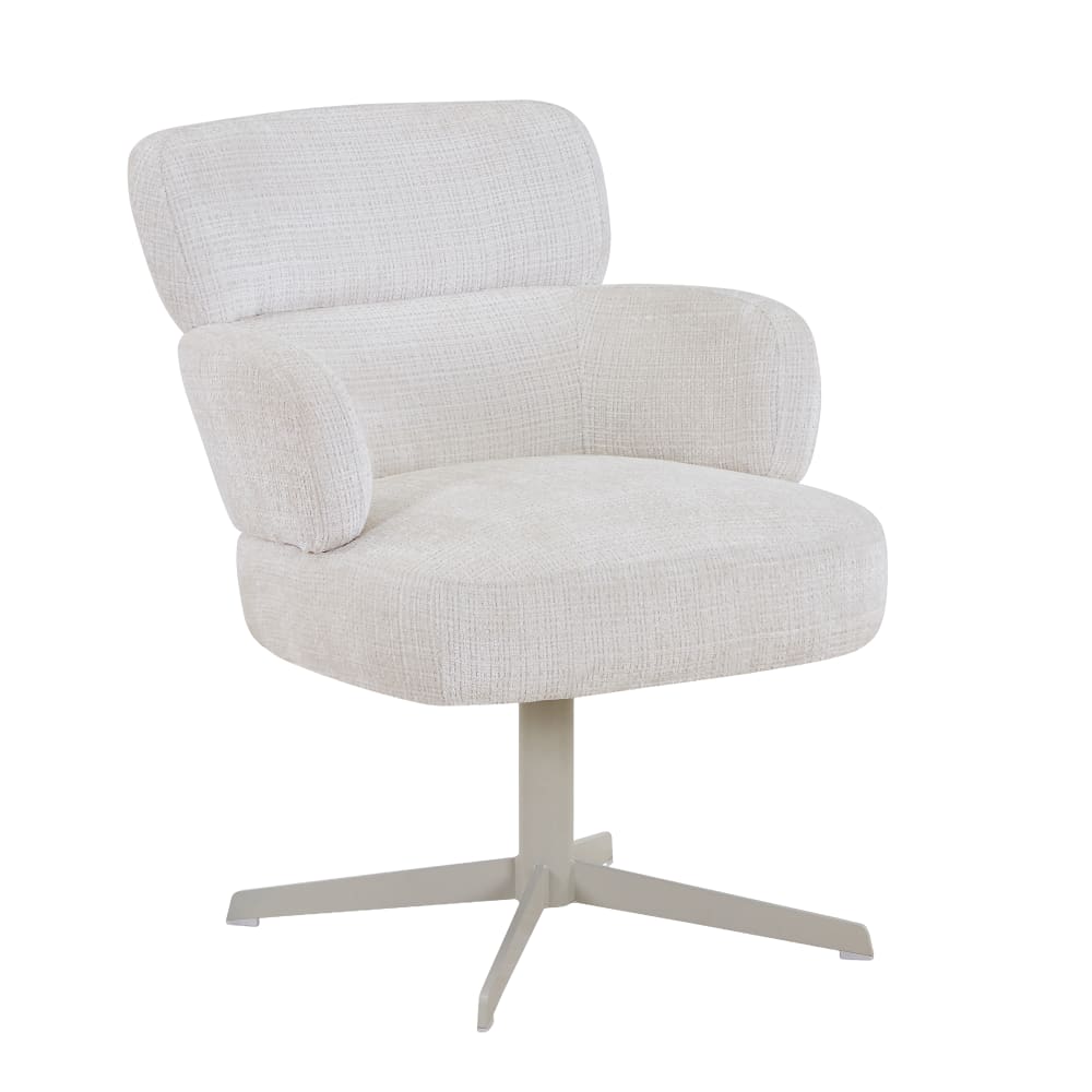 fauteuil en tissu blanc