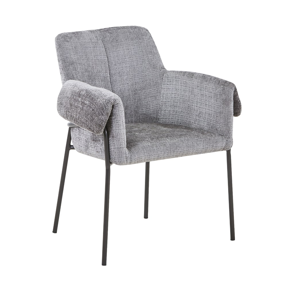 chaise en tissu gris