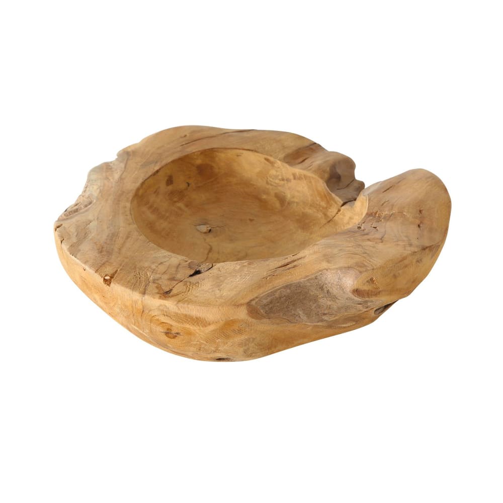 Vide-poche déco en teck naturel 30x30x9cm