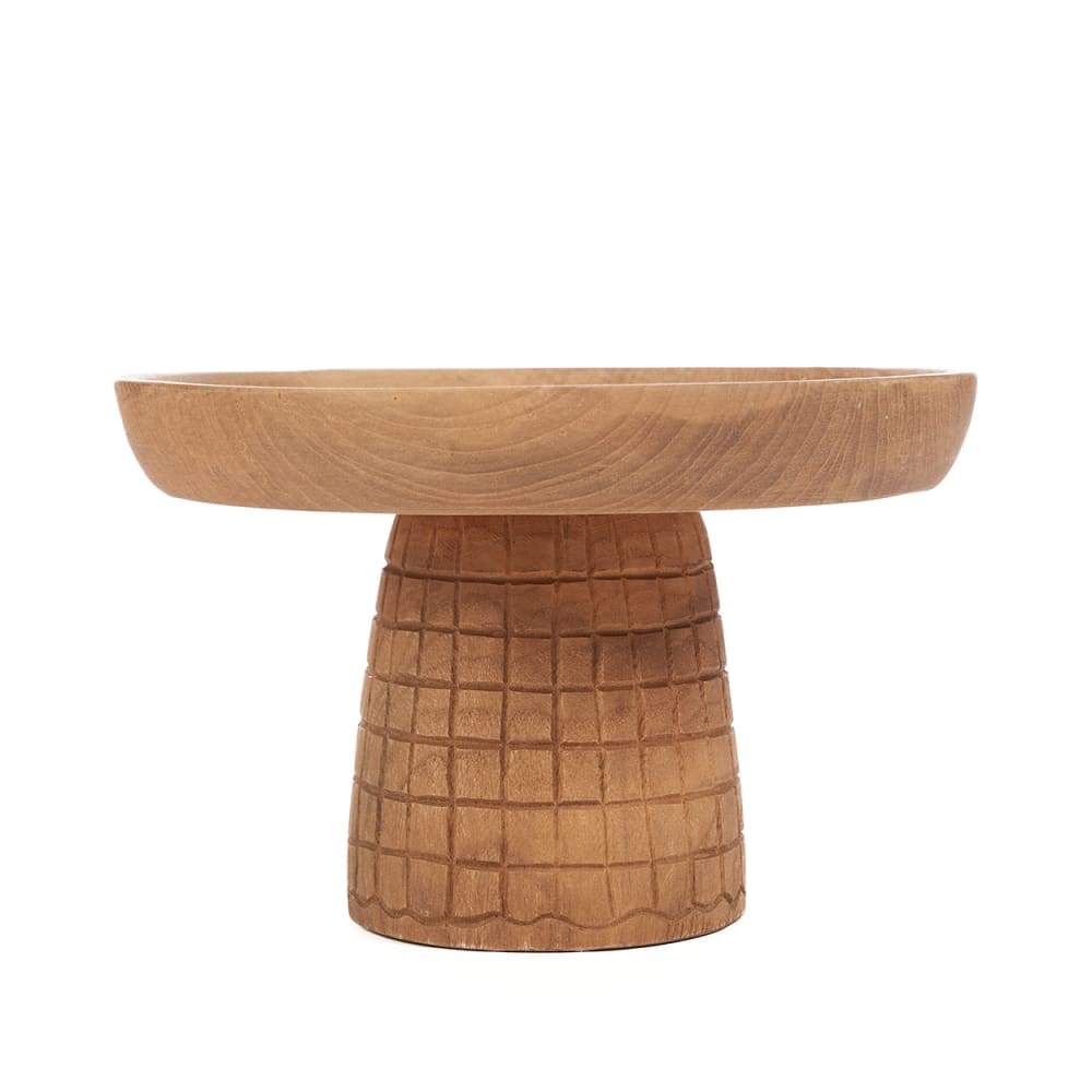 Kuchenteller aus teakholz in braun, 24x24x16cm - Maisons Du Monde