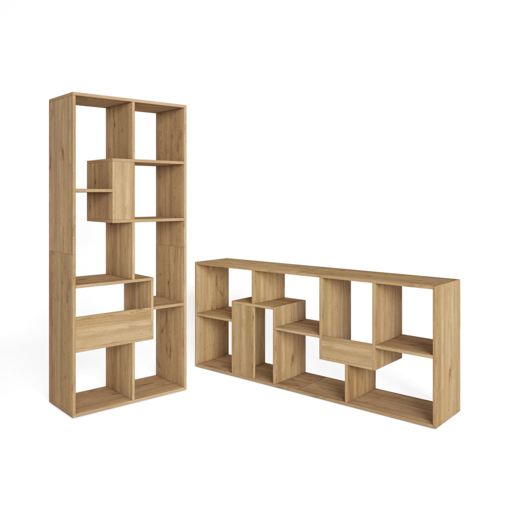 Bücherregal Holzeffekt eiche 67x31x162cm - Maisons Du Monde