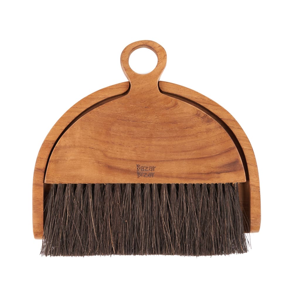 Balai bois de teck marron 18,5x20x3cm