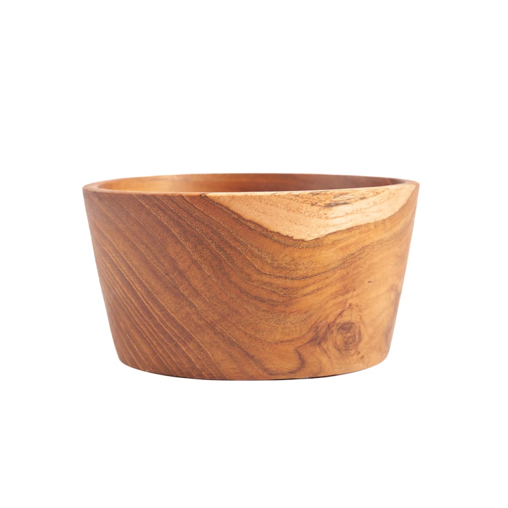 Bol bois de teck marron 12x12x6cm