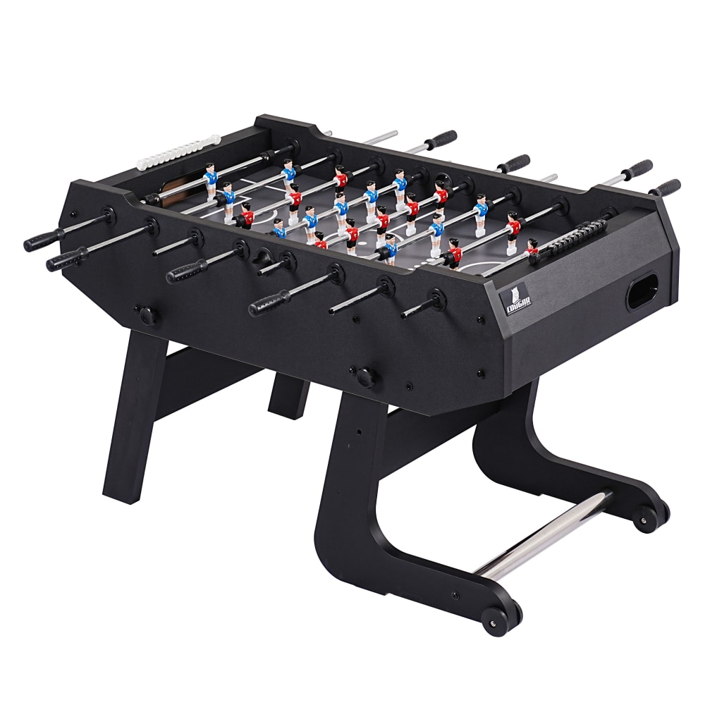 Baby-foot pliable avec 4 balles et 2 compteurs de points gris