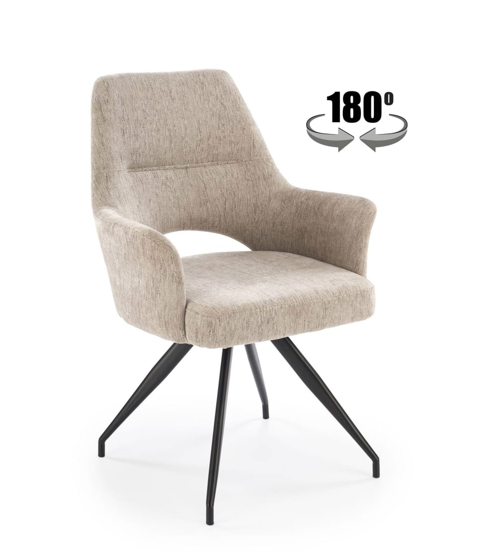 chaise pivotante en acier