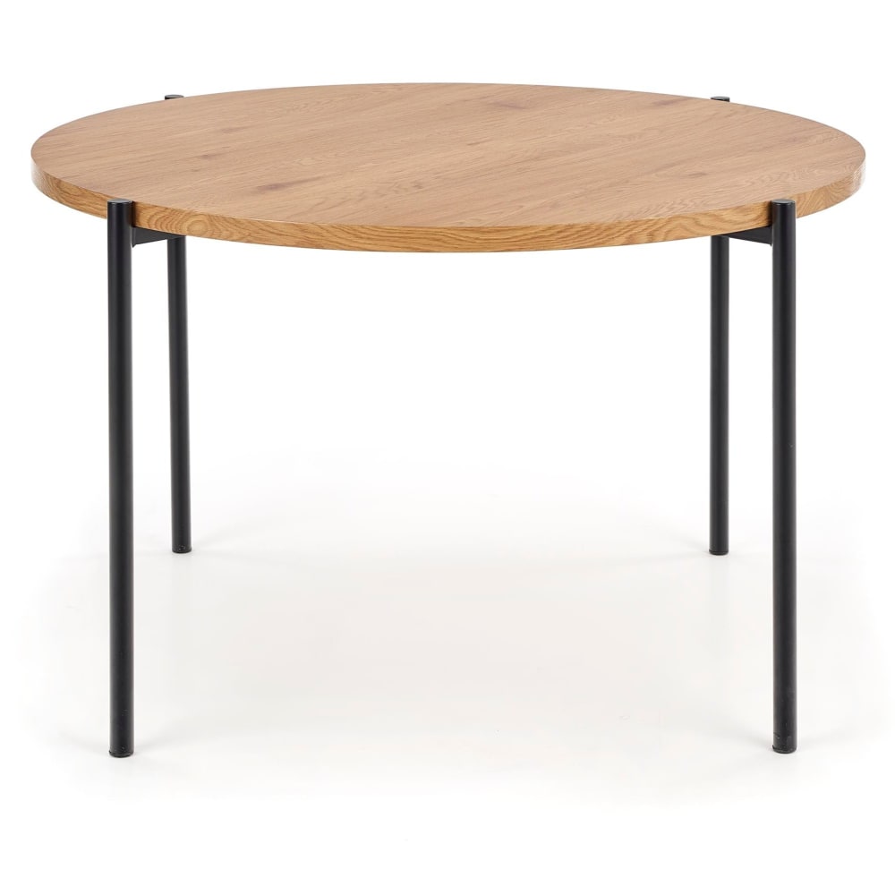 Table ronde en chêne pour 4 personnes 120x76 cm