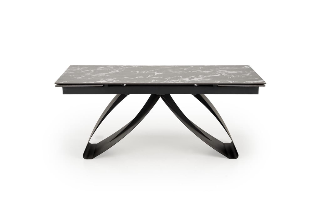 That's Casa Ausziehbarer Tisch für 6/8 Personen 180/260x75 cm Schwarz Stahl