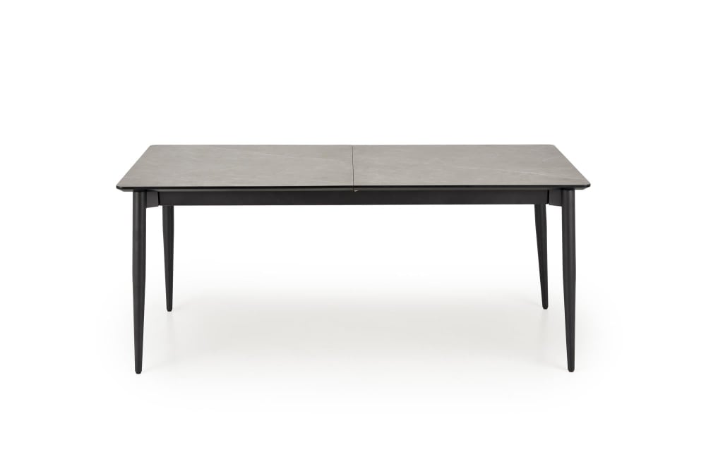 That's Casa Ausziehbarer Marmortisch für 6/8 Personen 180/260x90 cm Schwarz Holz