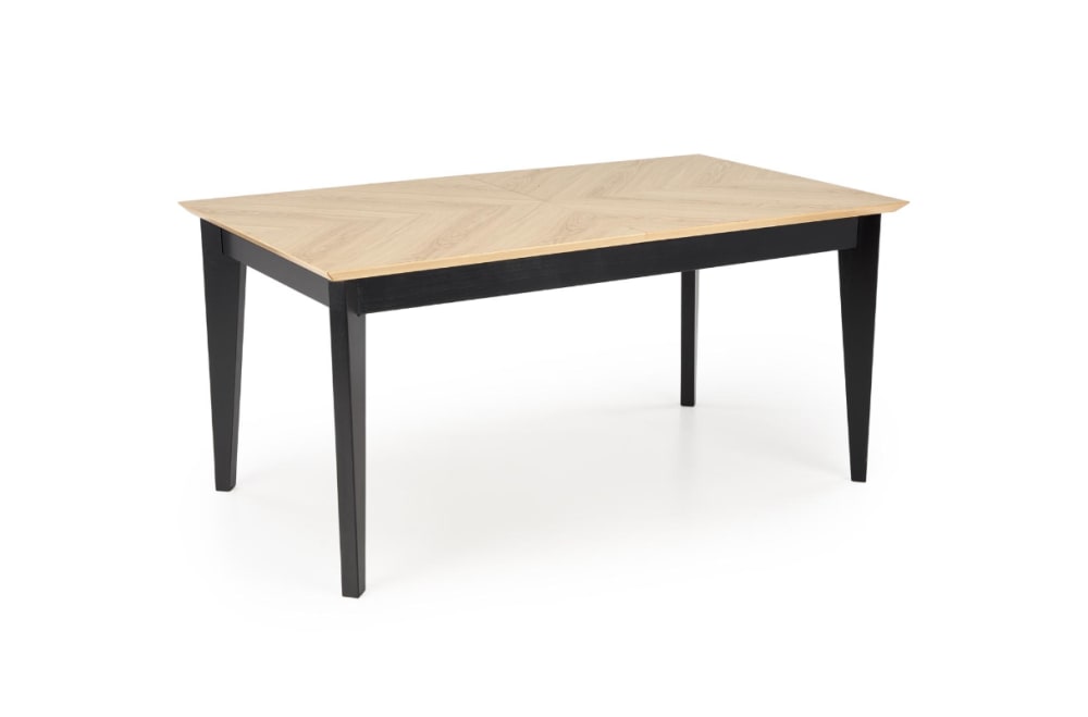 That's Casa Ausziehbarer Tisch für 6/8 Personen 160/240x90 cm Schwarz Holz