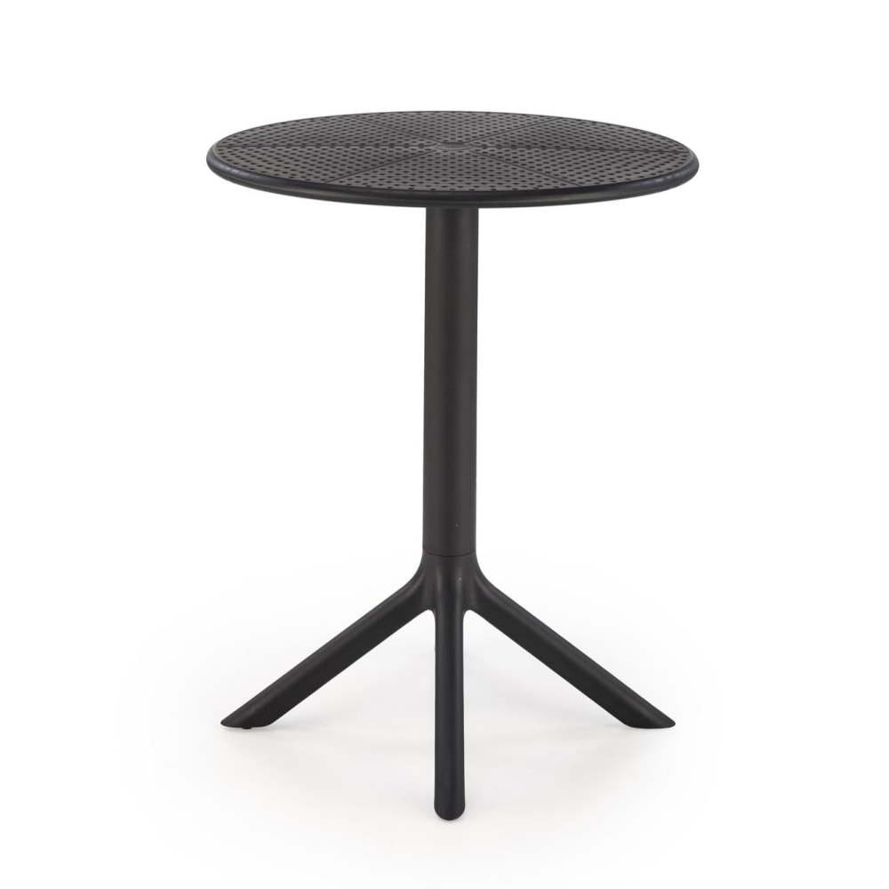 That's Casa Runder Tisch für 4 Personen 60x72 cm Schwarz Pvc - Polyvinlychlorid