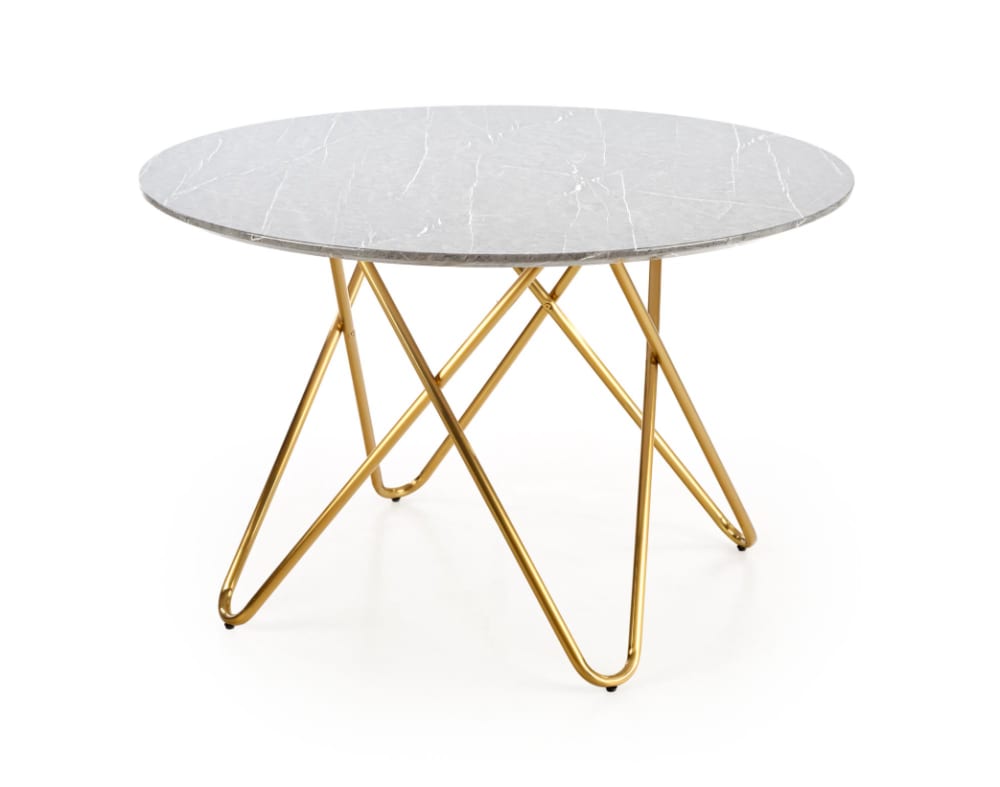 Table ronde pour 4/6 personnes grise 120x76 cm
