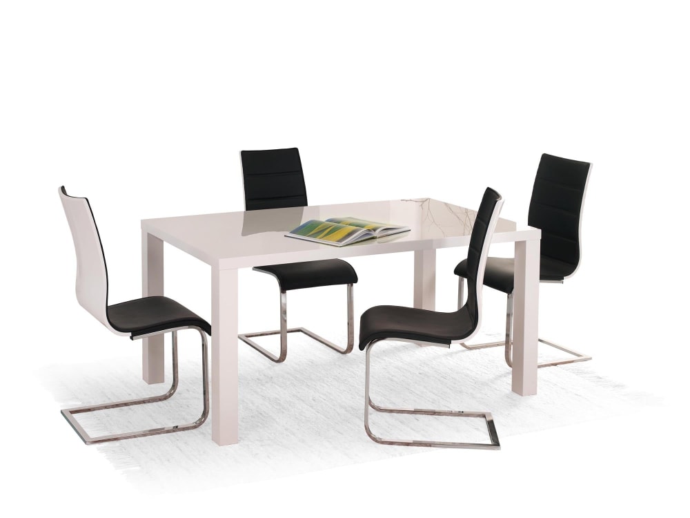 Ausziehbarer Tisch MDF weiß 140/180×80 cm - Maisons Du Monde