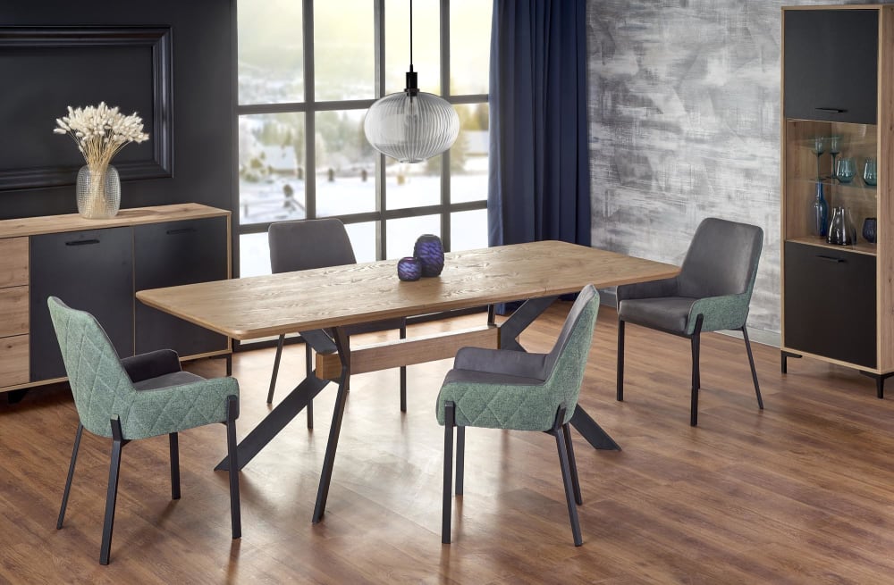 Ausziehbarer Tisch für 6/8 Personen Eiche 160/220x90 cm - Maisons