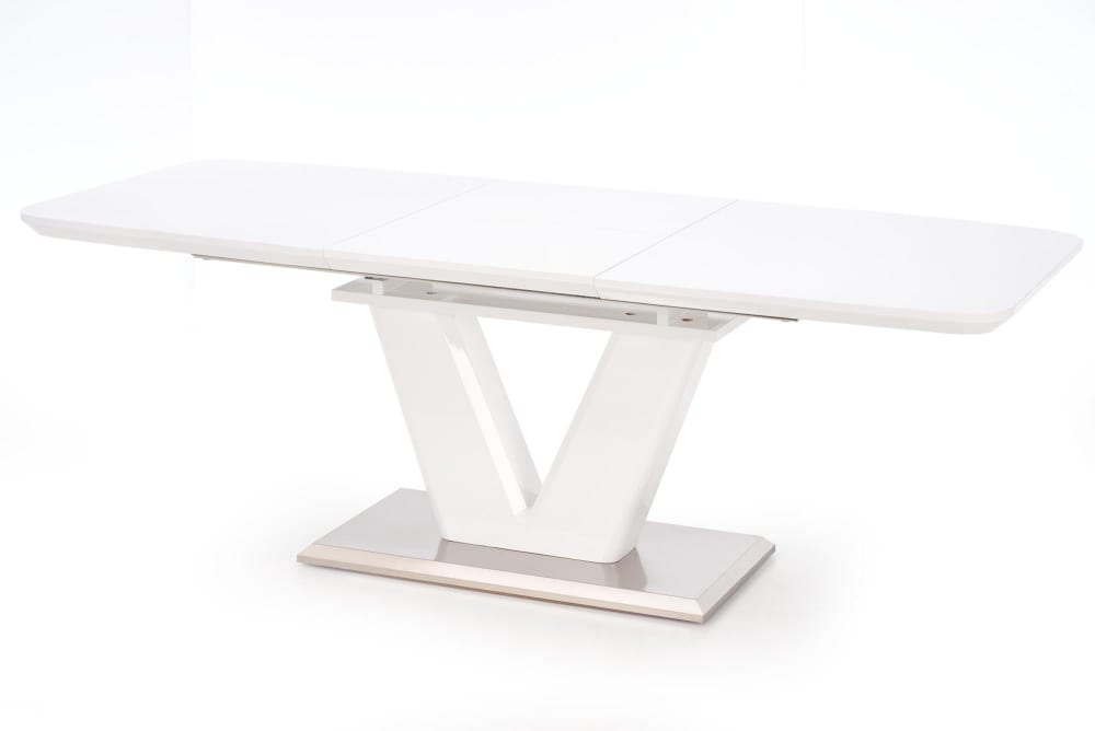 That's Casa Ausziehbarer Tisch 160/220×90 cm, weiß lackiertes MDF-Holz - Holz
