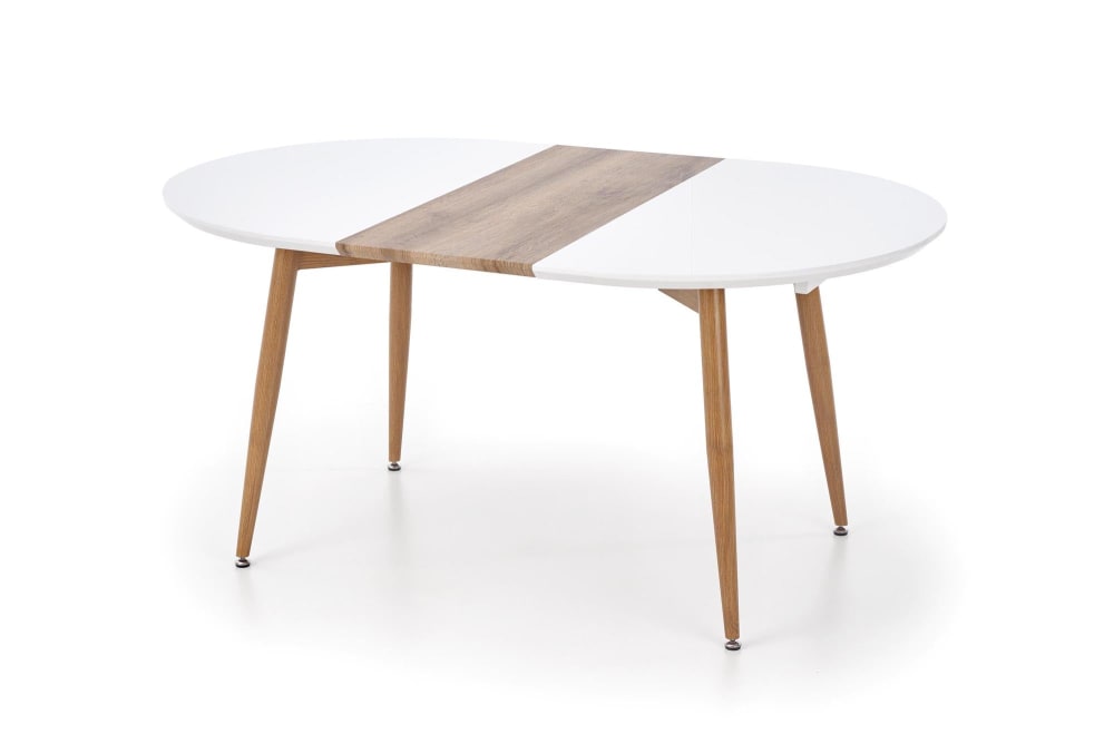 That's Casa Ausziehtisch für 4/8 Personen weiß/Eiche 120/200x100 cm - Holz