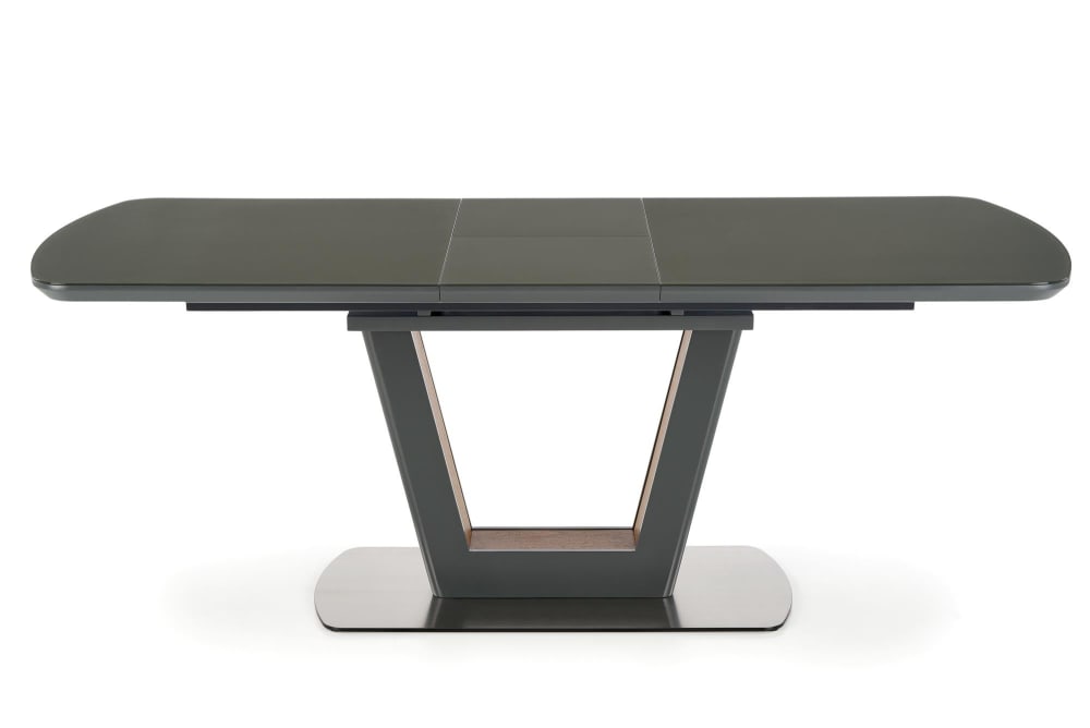 That's Casa Ausziehbarer Tisch für 6/8 Personen 160/200x76 cm Schwarz Glas