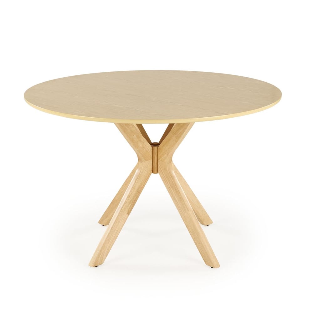 Table ronde en chêne pour 4 personnes 120x77 cm