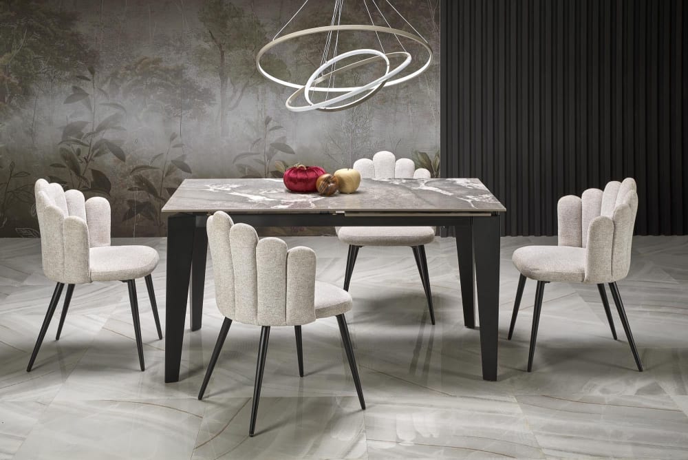 Ausziehbarer Marmortisch für 6/8 Personen 141/201x81 cm - Maisons