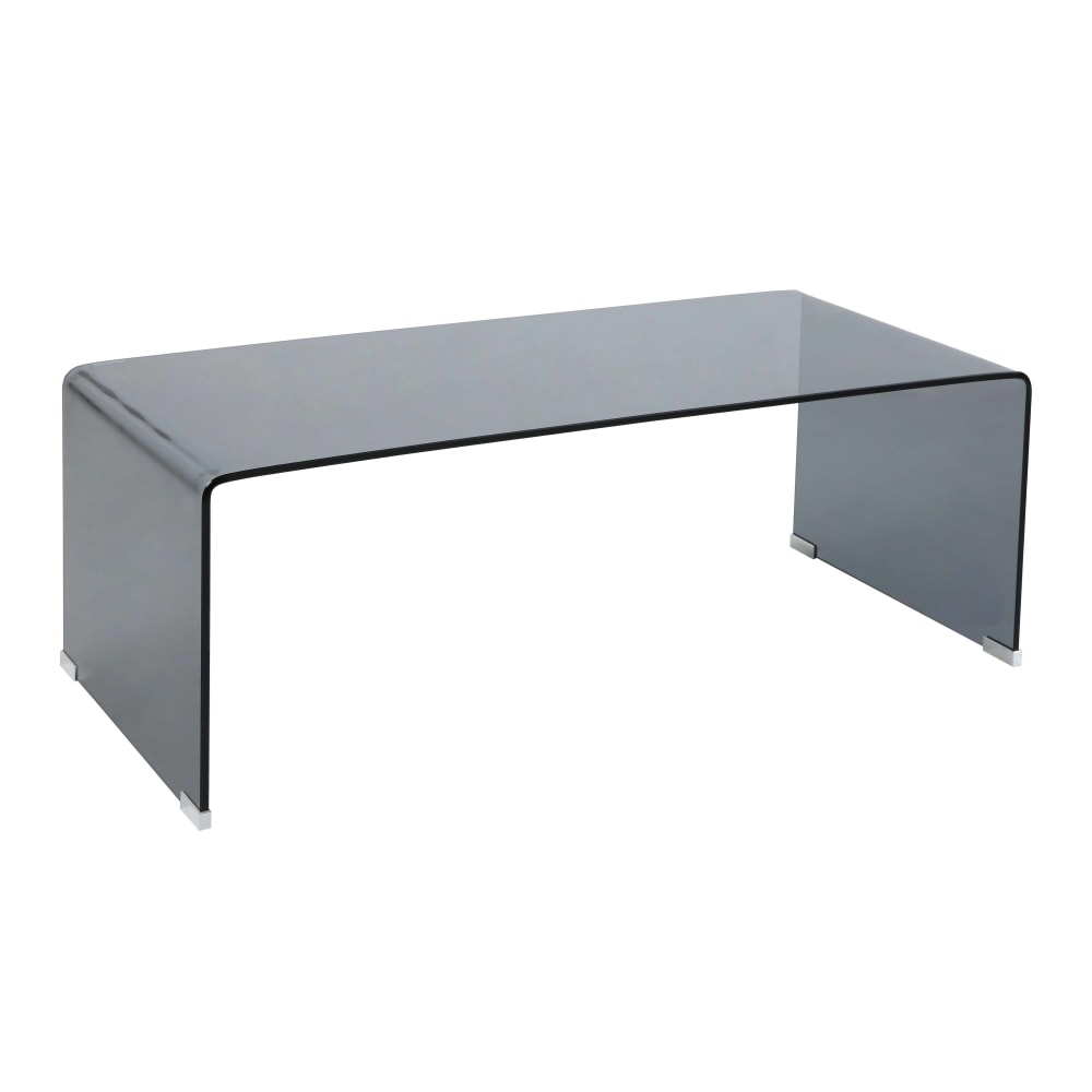 Oviala Rechteckiger Couchtisch (L 110 cm) aus schwarzem Hartglas - -