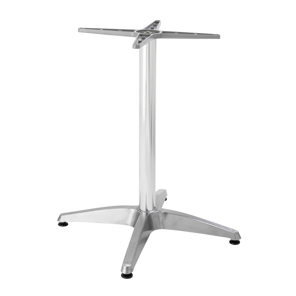Oviala Verstellbares Tischbein 72/110 cm aus silbernem Aluminium Grau Aluminium