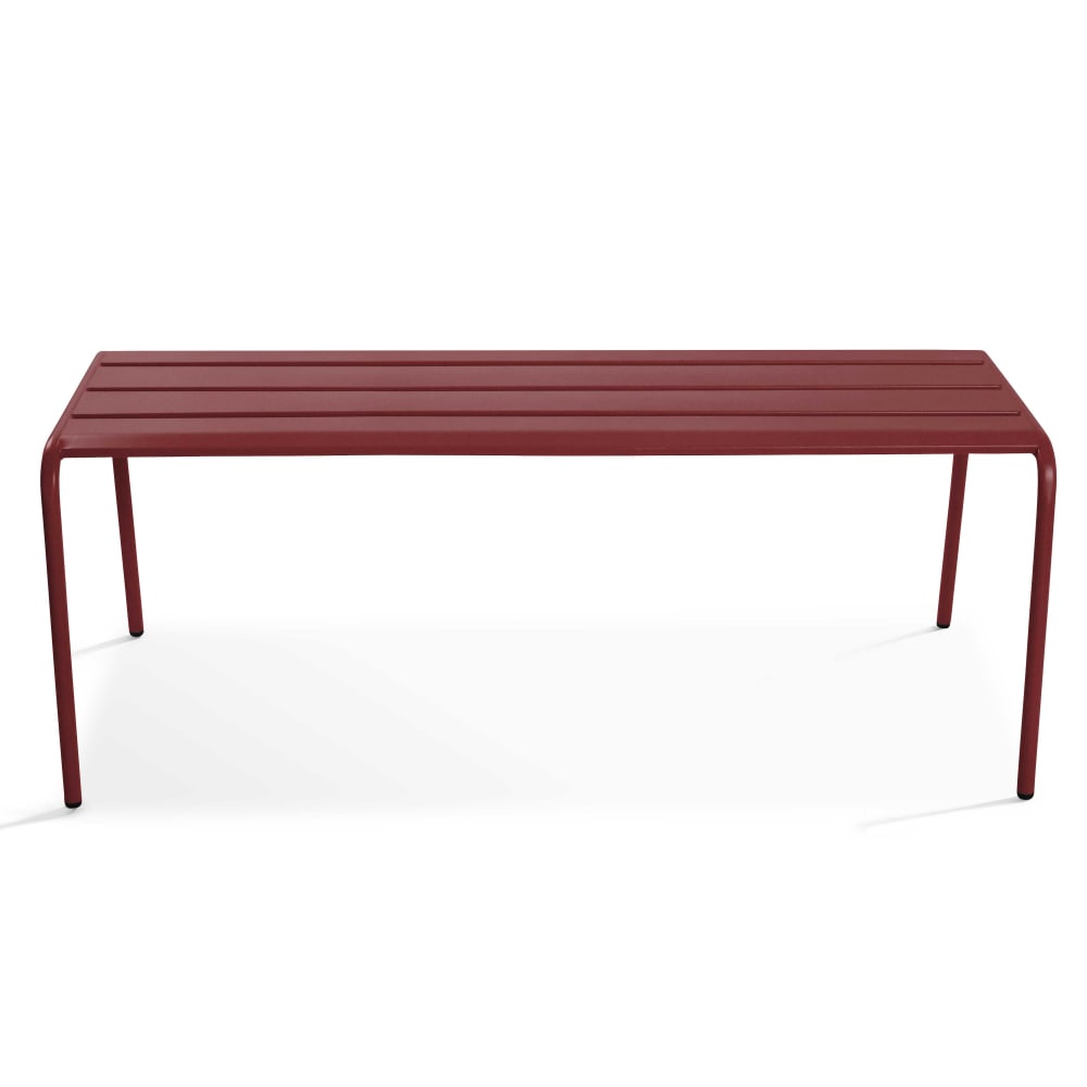 Banc de jardin en acier pourpre
