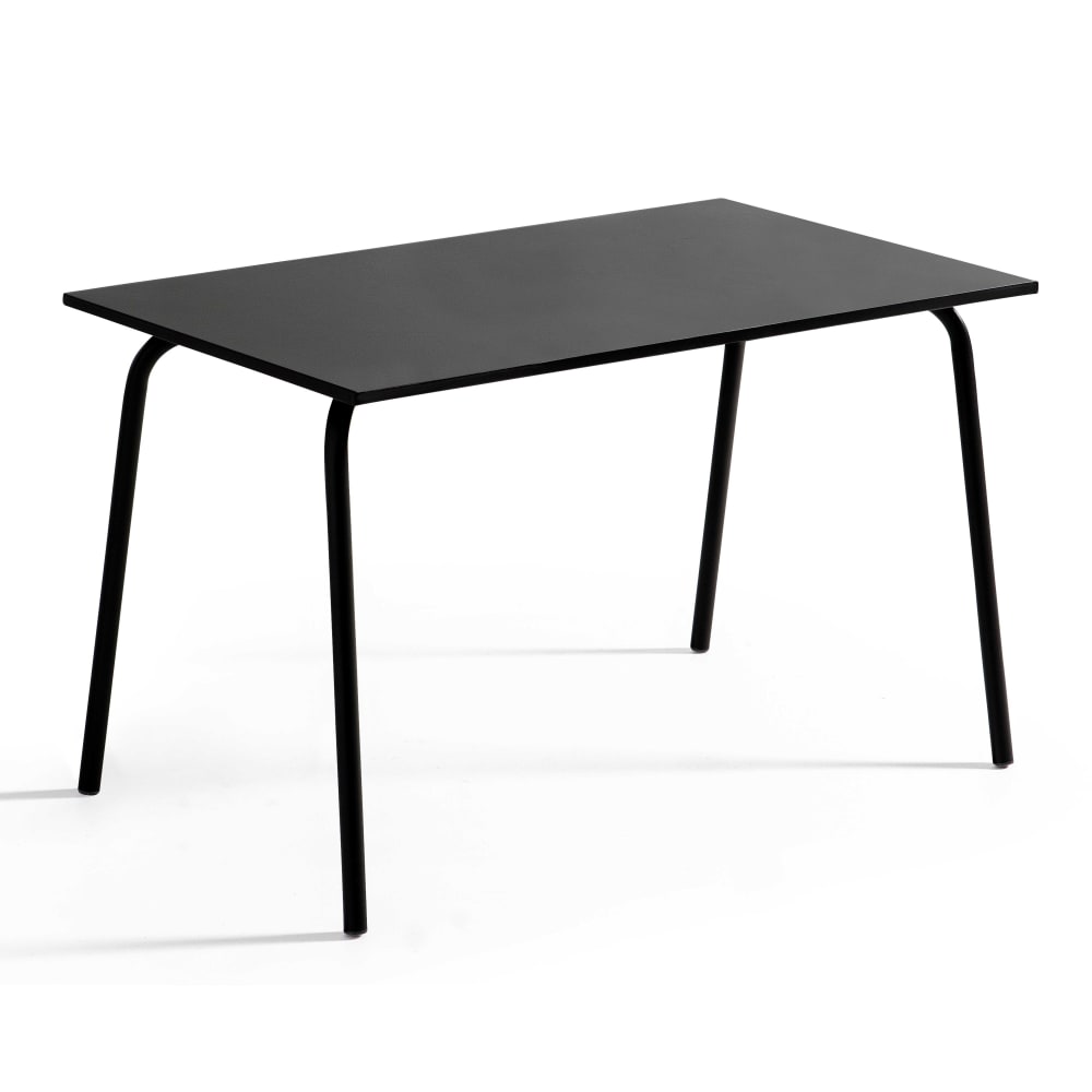 Ensemble table de jardin en métal et 4 chaises noir